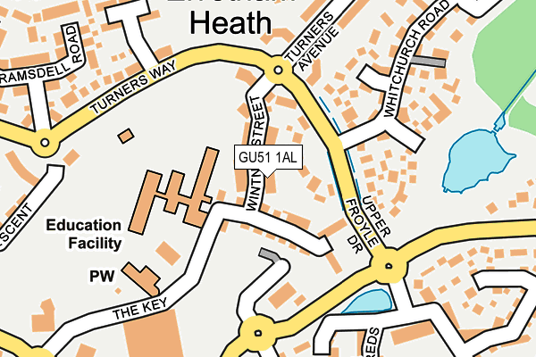 GU51 1AL map - OS OpenMap – Local (Ordnance Survey) GU51 1AL map - OS OpenMap – Local (Ordnance Survey)