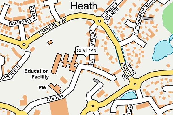 GU51 1AN map - OS OpenMap – Local (Ordnance Survey)