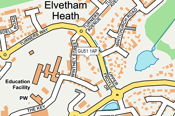GU51 1AP map - OS OpenMap – Local (Ordnance Survey) GU51 1AP map - OS OpenMap – Local (Ordnance Survey)