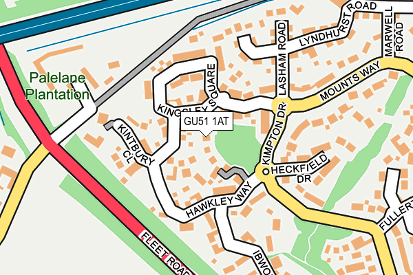 GU51 1AT map - OS OpenMap – Local (Ordnance Survey) GU51 1AT map - OS OpenMap – Local (Ordnance Survey)