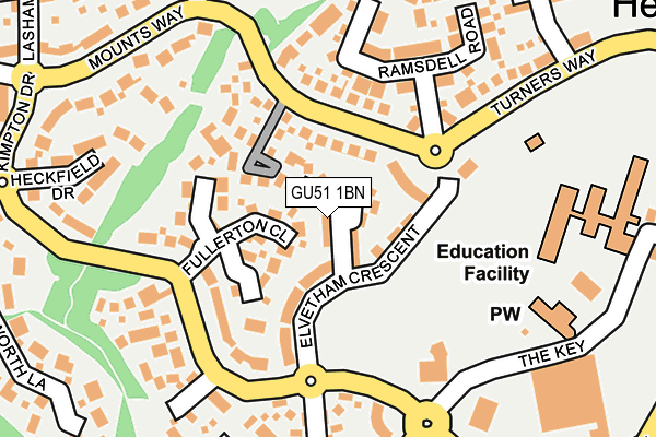 GU51 1BN map - OS OpenMap – Local (Ordnance Survey) GU51 1BN map - OS OpenMap – Local (Ordnance Survey)