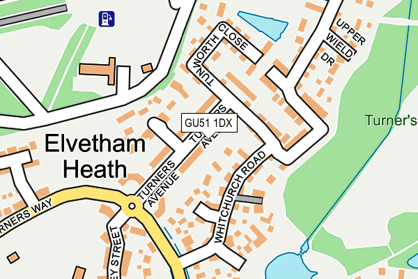 GU51 1DX map - OS OpenMap – Local (Ordnance Survey) GU51 1DX map - OS OpenMap – Local (Ordnance Survey)