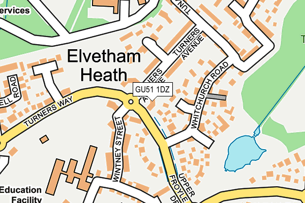 GU51 1DZ map - OS OpenMap – Local (Ordnance Survey) GU51 1DZ map - OS OpenMap – Local (Ordnance Survey)