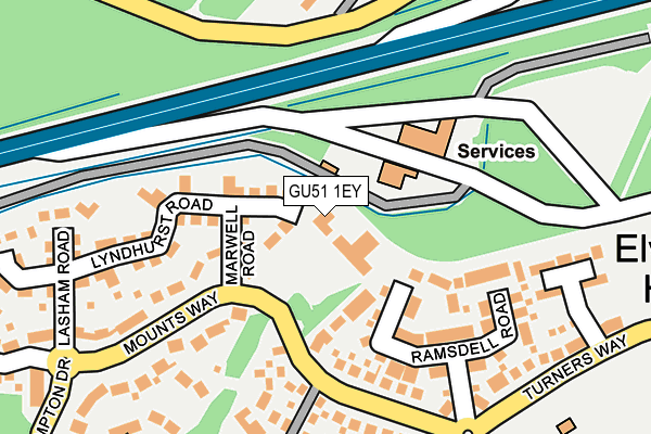 GU51 1EY map - OS OpenMap – Local (Ordnance Survey) GU51 1EY map - OS OpenMap – Local (Ordnance Survey)
