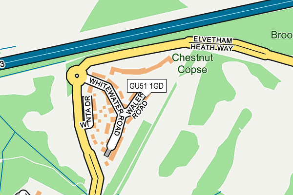 GU51 1GD map - OS OpenMap – Local (Ordnance Survey) GU51 1GD map - OS OpenMap – Local (Ordnance Survey)