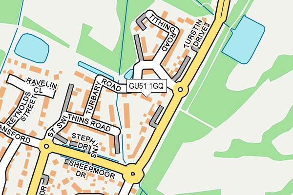 GU51 1GQ map - OS OpenMap – Local (Ordnance Survey) GU51 1GQ map - OS OpenMap – Local (Ordnance Survey)