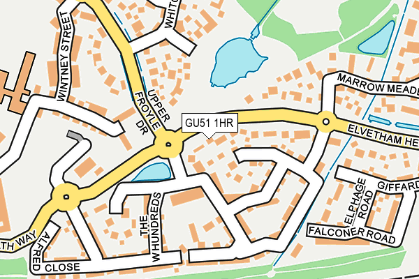 GU51 1HR map - OS OpenMap – Local (Ordnance Survey) GU51 1HR map - OS OpenMap – Local (Ordnance Survey)