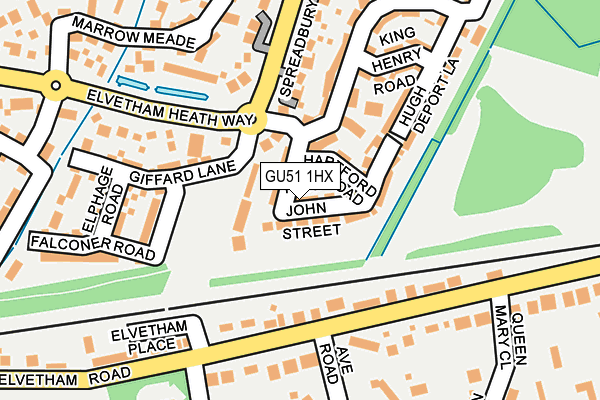 GU51 1HX map - OS OpenMap – Local (Ordnance Survey)