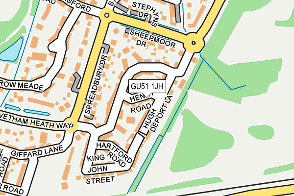GU51 1JH map - OS OpenMap – Local (Ordnance Survey)