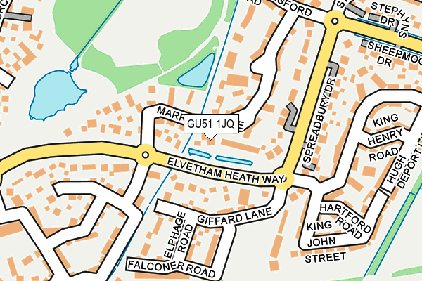 GU51 1JQ map - OS OpenMap – Local (Ordnance Survey)