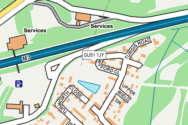 GU51 1JY map - OS OpenMap – Local (Ordnance Survey) GU51 1JY map - OS OpenMap – Local (Ordnance Survey)