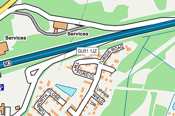 GU51 1JZ map - OS OpenMap – Local (Ordnance Survey) GU51 1JZ map - OS OpenMap – Local (Ordnance Survey)