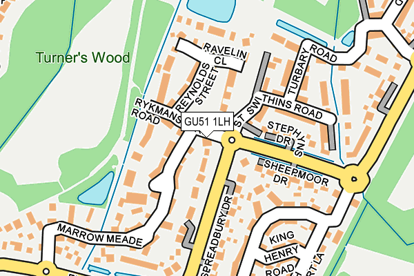 GU51 1LH map - OS OpenMap – Local (Ordnance Survey) GU51 1LH map - OS OpenMap – Local (Ordnance Survey)