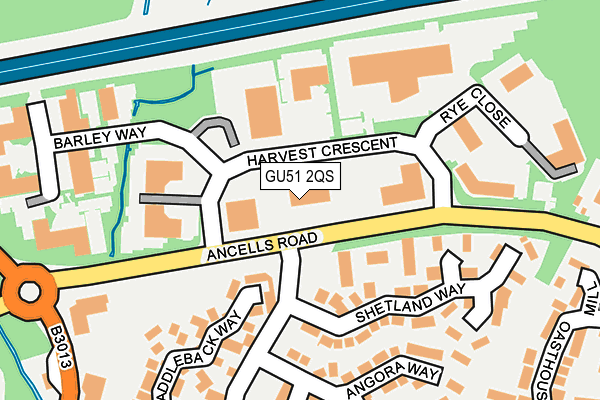 GU51 2QS map - OS OpenMap – Local (Ordnance Survey) GU51 2QS map - OS OpenMap – Local (Ordnance Survey)