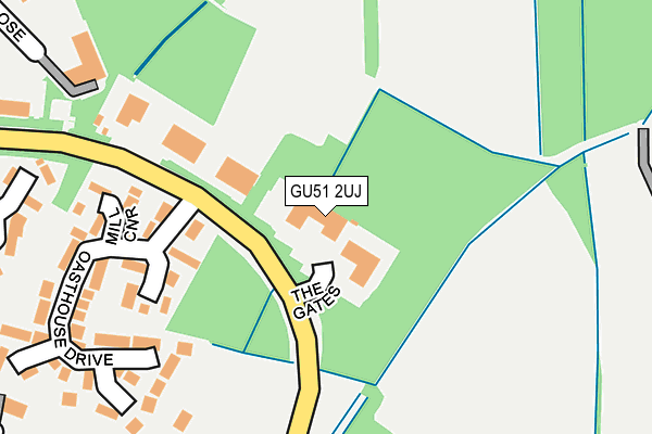 GU51 2UJ map - OS OpenMap – Local (Ordnance Survey) GU51 2UJ map - OS OpenMap – Local (Ordnance Survey)