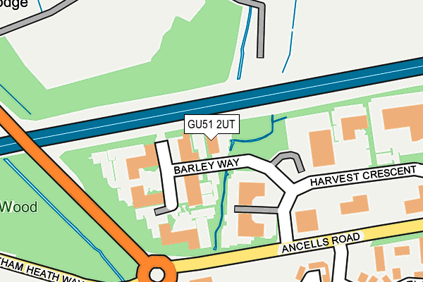 GU51 2UT map - OS OpenMap – Local (Ordnance Survey) GU51 2UT map - OS OpenMap – Local (Ordnance Survey)