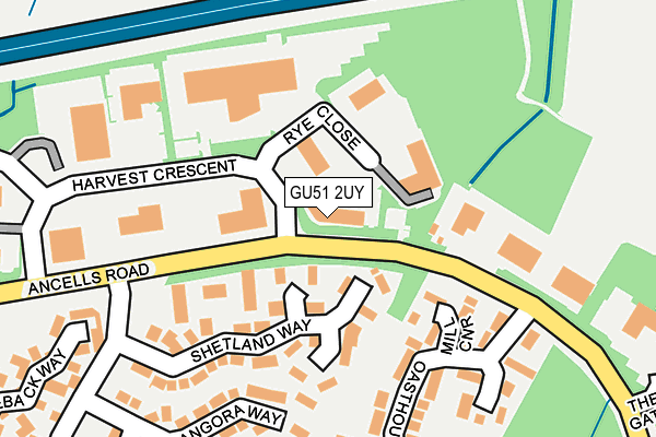 GU51 2UY map - OS OpenMap – Local (Ordnance Survey) GU51 2UY map - OS OpenMap – Local (Ordnance Survey)
