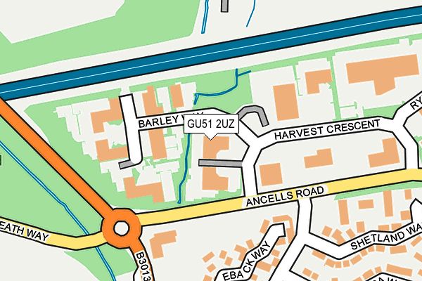 GU51 2UZ map - OS OpenMap – Local (Ordnance Survey) GU51 2UZ map - OS OpenMap – Local (Ordnance Survey)