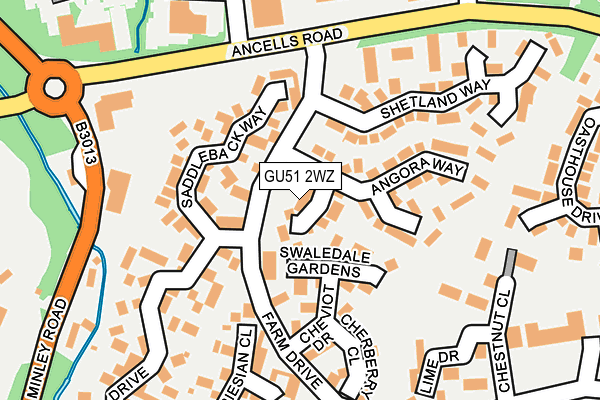 GU51 2WZ map - OS OpenMap – Local (Ordnance Survey) GU51 2WZ map - OS OpenMap – Local (Ordnance Survey)