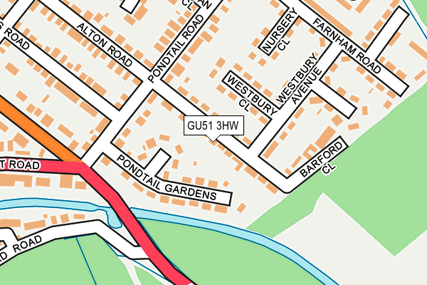 GU51 3HW map - OS OpenMap – Local (Ordnance Survey) GU51 3HW map - OS OpenMap – Local (Ordnance Survey)