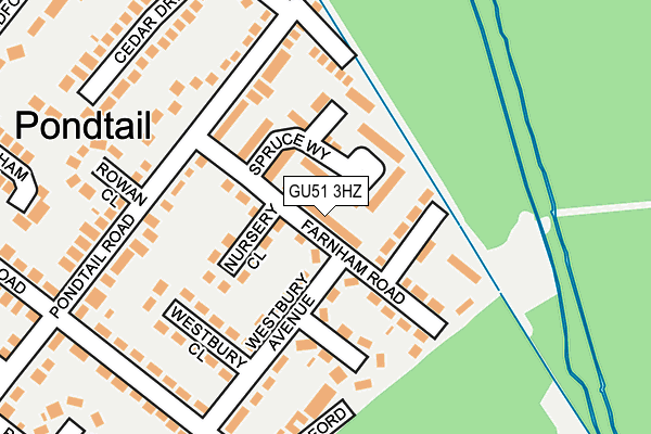 GU51 3HZ map - OS OpenMap – Local (Ordnance Survey) GU51 3HZ map - OS OpenMap – Local (Ordnance Survey)
