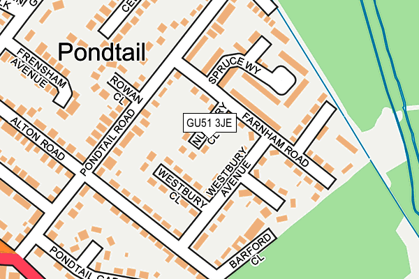 GU51 3JE map - OS OpenMap – Local (Ordnance Survey) GU51 3JE map - OS OpenMap – Local (Ordnance Survey)