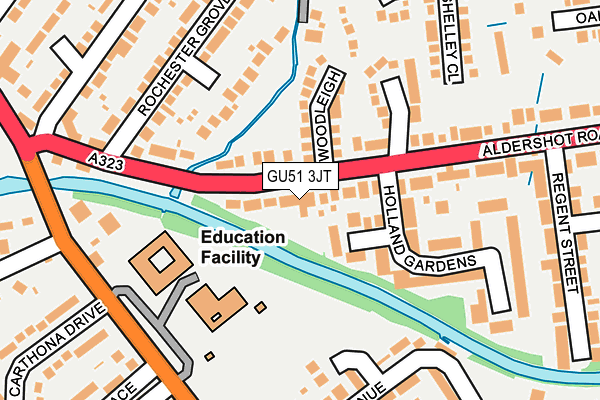 GU51 3JT map - OS OpenMap – Local (Ordnance Survey) GU51 3JT map - OS OpenMap – Local (Ordnance Survey)