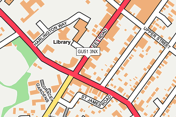 GU51 3NX map - OS OpenMap – Local (Ordnance Survey) GU51 3NX map - OS OpenMap – Local (Ordnance Survey)