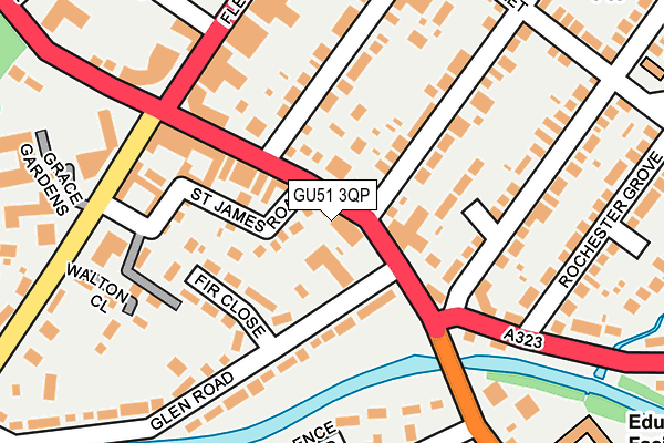 GU51 3QP map - OS OpenMap – Local (Ordnance Survey) GU51 3QP map - OS OpenMap – Local (Ordnance Survey)