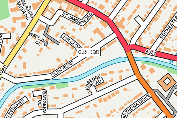 GU51 3QR map - OS OpenMap – Local (Ordnance Survey) GU51 3QR map - OS OpenMap – Local (Ordnance Survey)