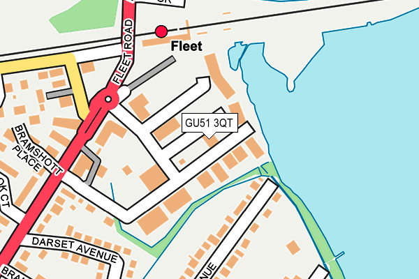 GU51 3QT map - OS OpenMap – Local (Ordnance Survey) GU51 3QT map - OS OpenMap – Local (Ordnance Survey)