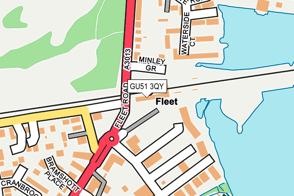 GU51 3QY map - OS OpenMap – Local (Ordnance Survey) GU51 3QY map - OS OpenMap – Local (Ordnance Survey)