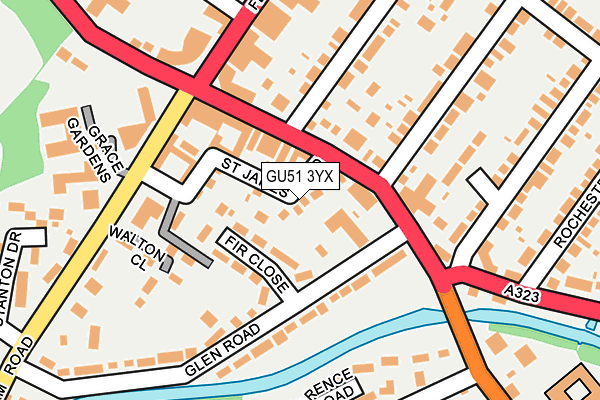 GU51 3YX map - OS OpenMap – Local (Ordnance Survey) GU51 3YX map - OS OpenMap – Local (Ordnance Survey)