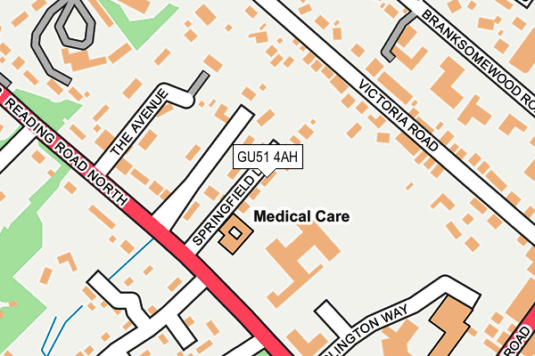 GU51 4AH map - OS OpenMap – Local (Ordnance Survey) GU51 4AH map - OS OpenMap – Local (Ordnance Survey)