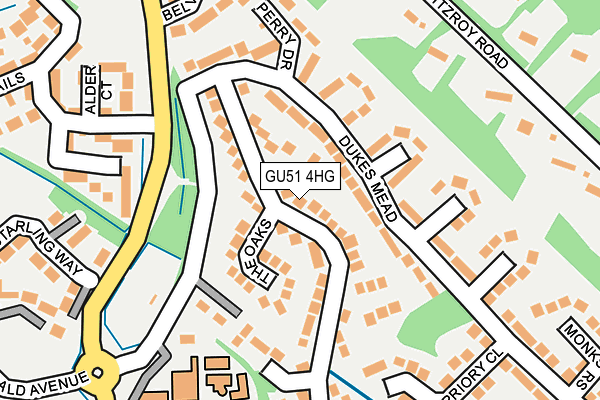 GU51 4HG map - OS OpenMap – Local (Ordnance Survey) GU51 4HG map - OS OpenMap – Local (Ordnance Survey)