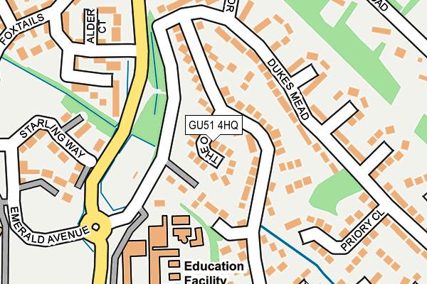 GU51 4HQ map - OS OpenMap – Local (Ordnance Survey) GU51 4HQ map - OS OpenMap – Local (Ordnance Survey)