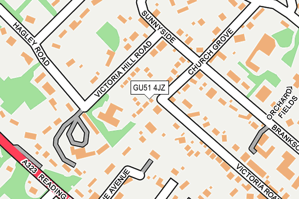 GU51 4JZ map - OS OpenMap – Local (Ordnance Survey) GU51 4JZ map - OS OpenMap – Local (Ordnance Survey)