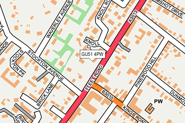 GU51 4PW map - OS OpenMap – Local (Ordnance Survey) GU51 4PW map - OS OpenMap – Local (Ordnance Survey)