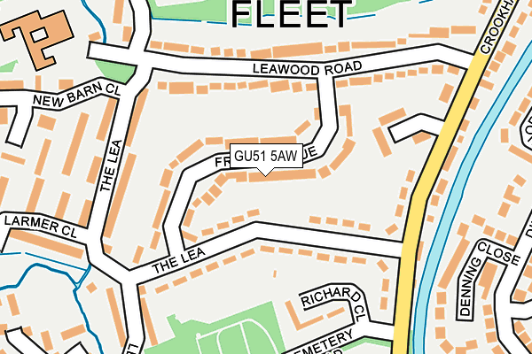 GU51 5AW map - OS OpenMap – Local (Ordnance Survey) GU51 5AW map - OS OpenMap – Local (Ordnance Survey)