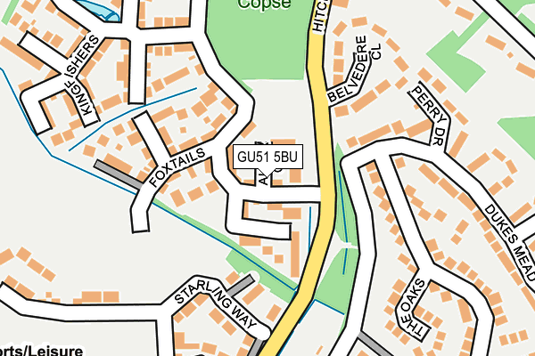 GU51 5BU map - OS OpenMap – Local (Ordnance Survey) GU51 5BU map - OS OpenMap – Local (Ordnance Survey)