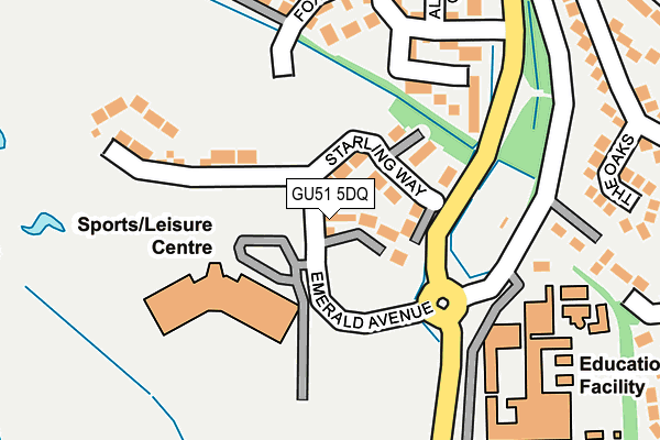 GU51 5DQ map - OS OpenMap – Local (Ordnance Survey) GU51 5DQ map - OS OpenMap – Local (Ordnance Survey)