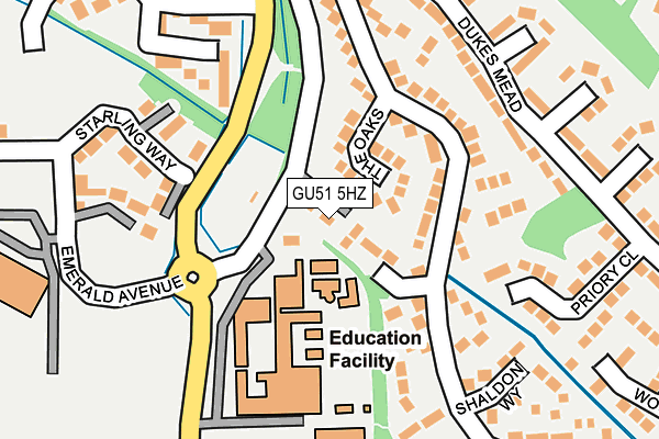 GU51 5HZ map - OS OpenMap – Local (Ordnance Survey) GU51 5HZ map - OS OpenMap – Local (Ordnance Survey)