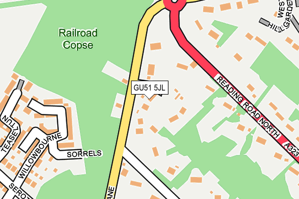 GU51 5JL map - OS OpenMap – Local (Ordnance Survey) GU51 5JL map - OS OpenMap – Local (Ordnance Survey)