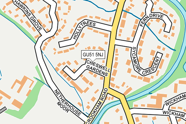 GU51 5NJ map - OS OpenMap – Local (Ordnance Survey) GU51 5NJ map - OS OpenMap – Local (Ordnance Survey)