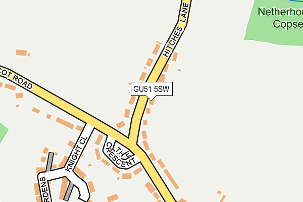GU51 5SW map - OS OpenMap – Local (Ordnance Survey) GU51 5SW map - OS OpenMap – Local (Ordnance Survey)