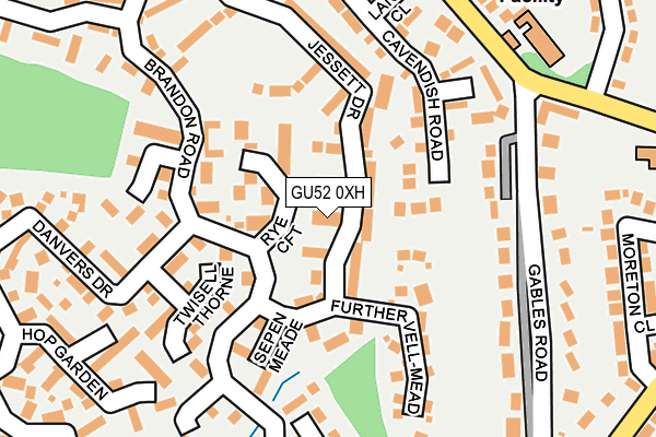 GU52 0XH map - OS OpenMap – Local (Ordnance Survey) GU52 0XH map - OS OpenMap – Local (Ordnance Survey)