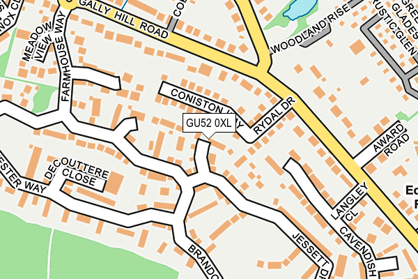 GU52 0XL map - OS OpenMap – Local (Ordnance Survey) GU52 0XL map - OS OpenMap – Local (Ordnance Survey)