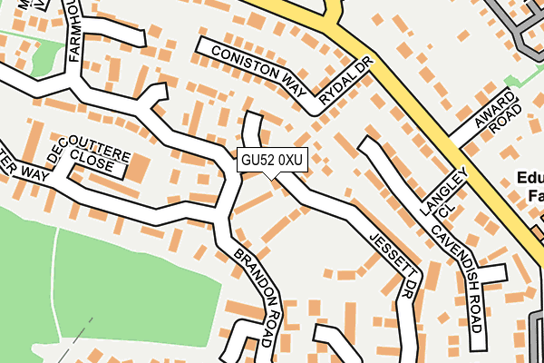 GU52 0XU map - OS OpenMap – Local (Ordnance Survey) GU52 0XU map - OS OpenMap – Local (Ordnance Survey)