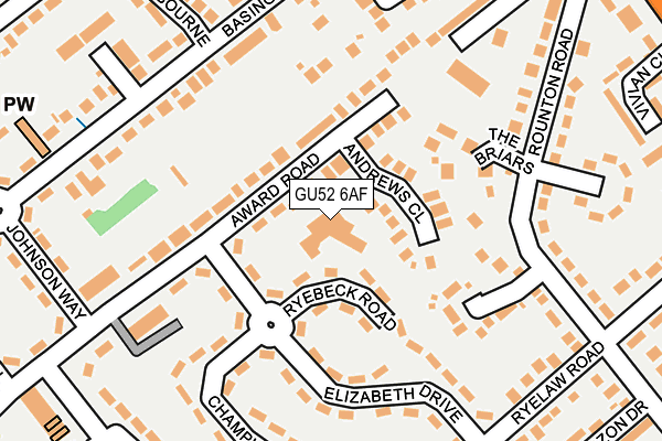 GU52 6AF map - OS OpenMap – Local (Ordnance Survey) GU52 6AF map - OS OpenMap – Local (Ordnance Survey)