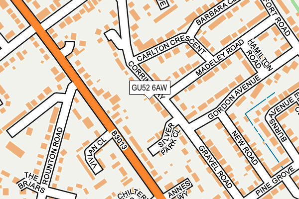 GU52 6AW map - OS OpenMap – Local (Ordnance Survey) GU52 6AW map - OS OpenMap – Local (Ordnance Survey)